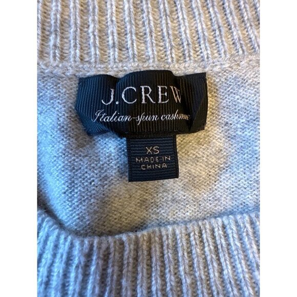 J.Crew Italian-Spin Cashmere Sweater XS Light Gray - Picture 2 of 4